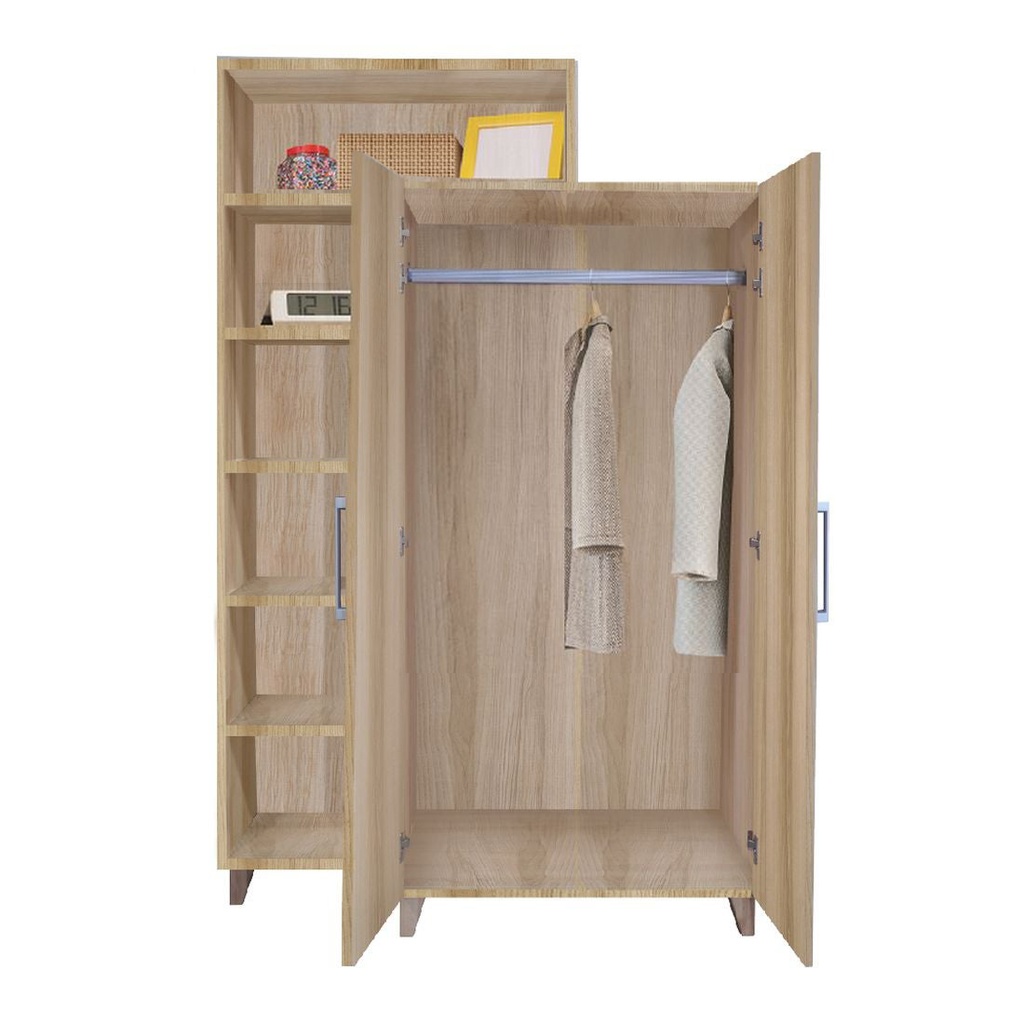 KC Play Mini Wardrobe 120cm Lindberg Oak